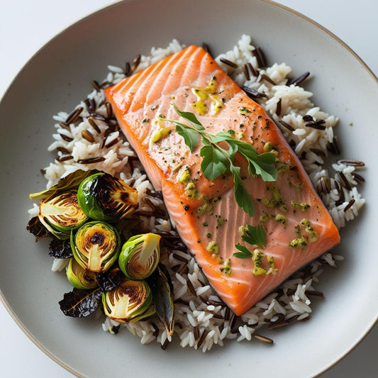 Chilled Salmon Bowl with Lemon Herb Drizzle